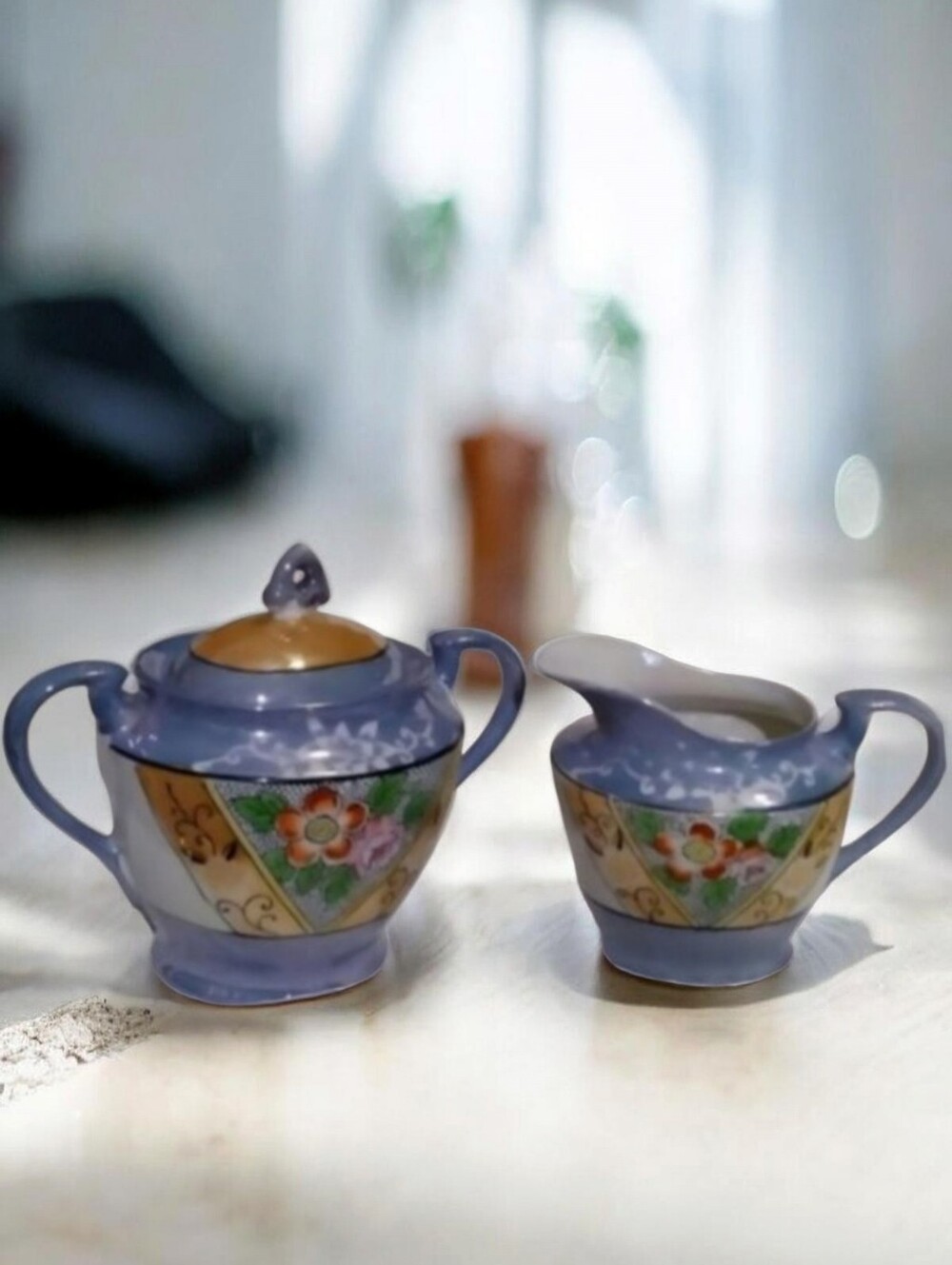NIPPON Vintage Lusterwear Sugar and Creamer Set (3pc.)